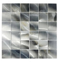 2x2x22 Brushed Aluminum Metal Brick Mosaic Wall Tile, Box of 9 F163880