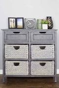 Gray Basket Cabinet E818