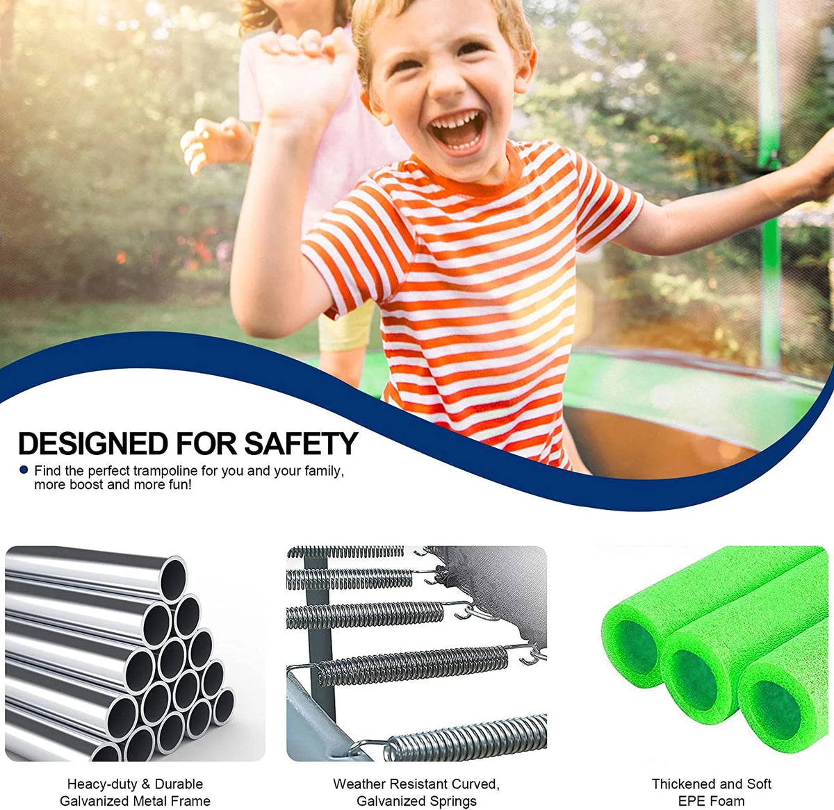 Rectangle Trampoline with Enclosure Net R277