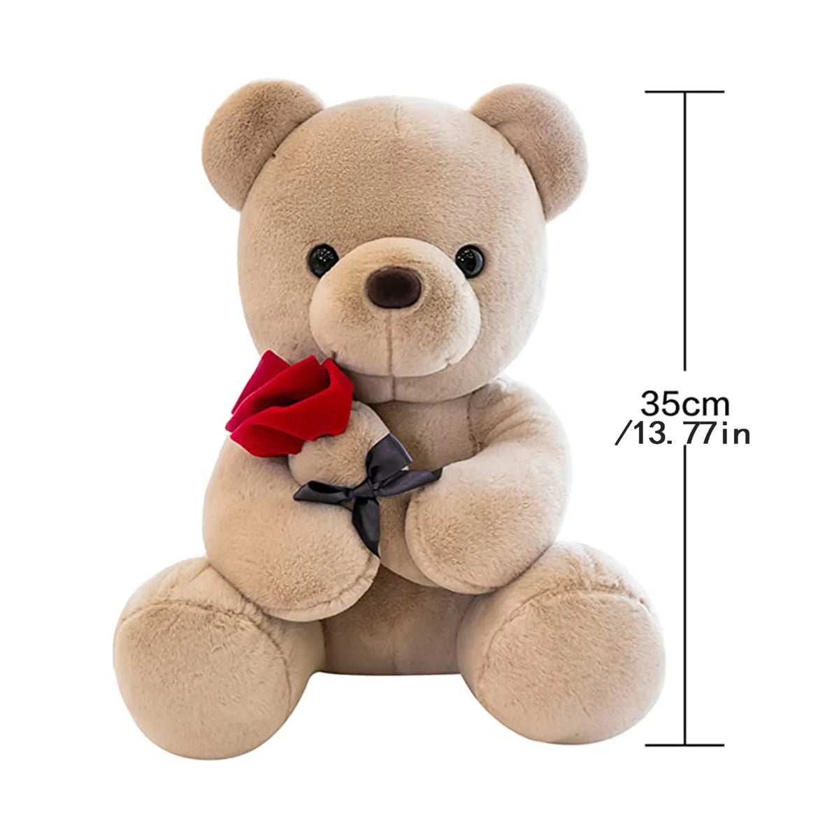 Plush Stuffed Animal Teddy Bear with Rose A7200