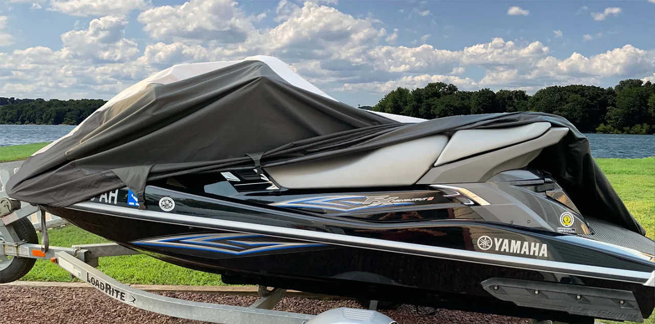 Black/Grey Jet Ski Watercraft Cover L89838