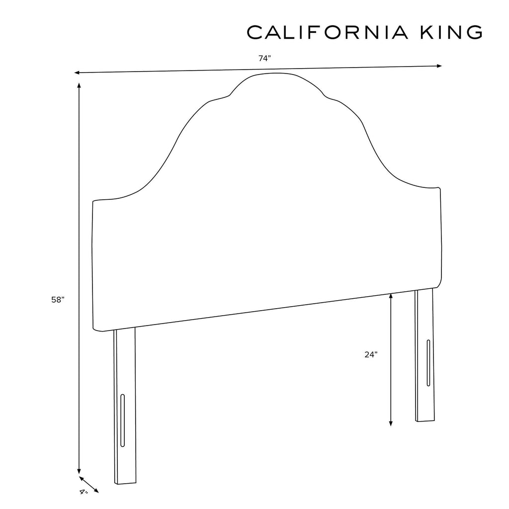 California King Arched Headboard Purple Paisley D587335