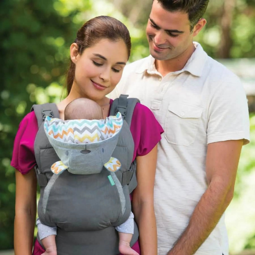 Ergonomic Hoodie Baby Carrier, 2-Position, 12-40lbs G838625