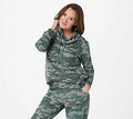 Supersoft Funnel Neck Top, Size XX-Small, Green Camo F1004