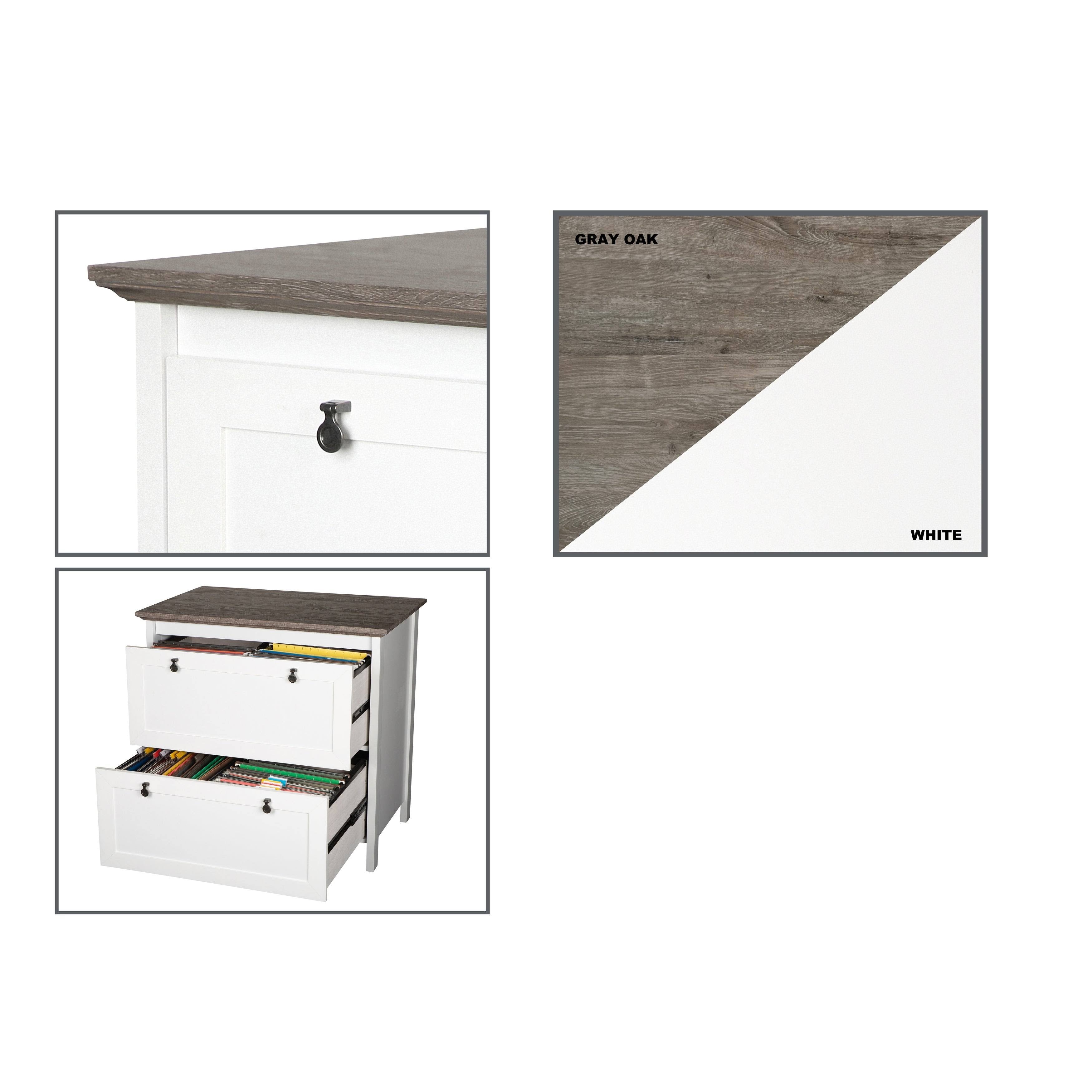 White 2-Drawer Lateral Filing Cabinet Z47690