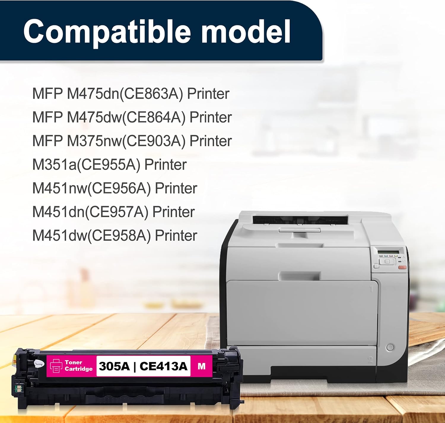 305A CE413A Remanufactured Toner Cartridge 3 Pack L170596
