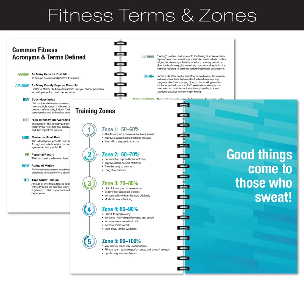 Workout Fitness Journal Nutrition Planner with Laminated Protective Cover C15765