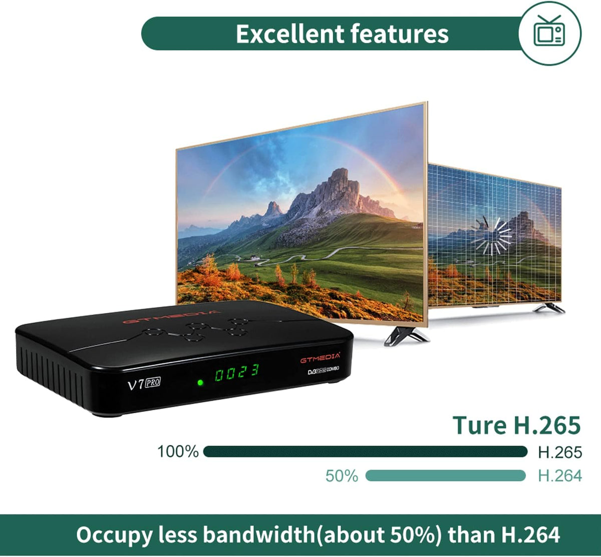 1080p Digital Satellite TV Receiver Pack of 2 W4356