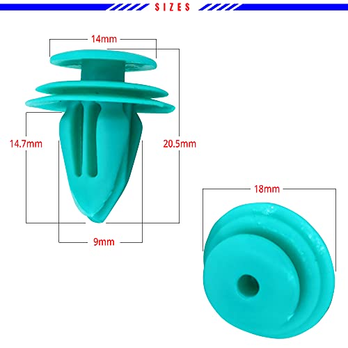 30x Nylon 8mm Door Panel Push Clips with Seal J619548