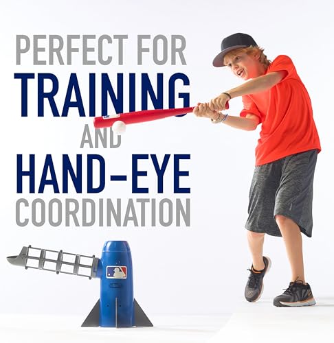 Multicolor Kids Baseball Pitching Machine with 5 Plastic Baseballs & Baseball Bat D1393