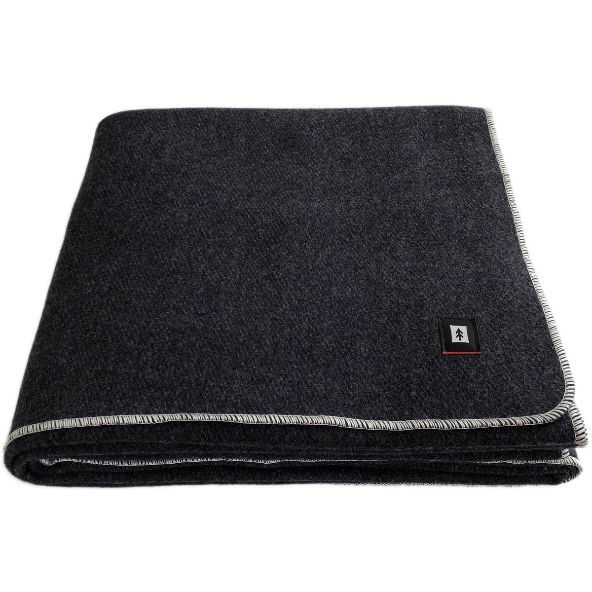 Charcoal 100% Wool Blanket Twin Size D90211