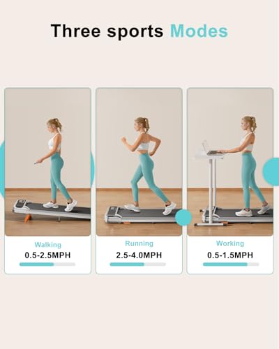 Under Desk Treadmill with Incline 2.5HP Portable Walking Treadmill L352