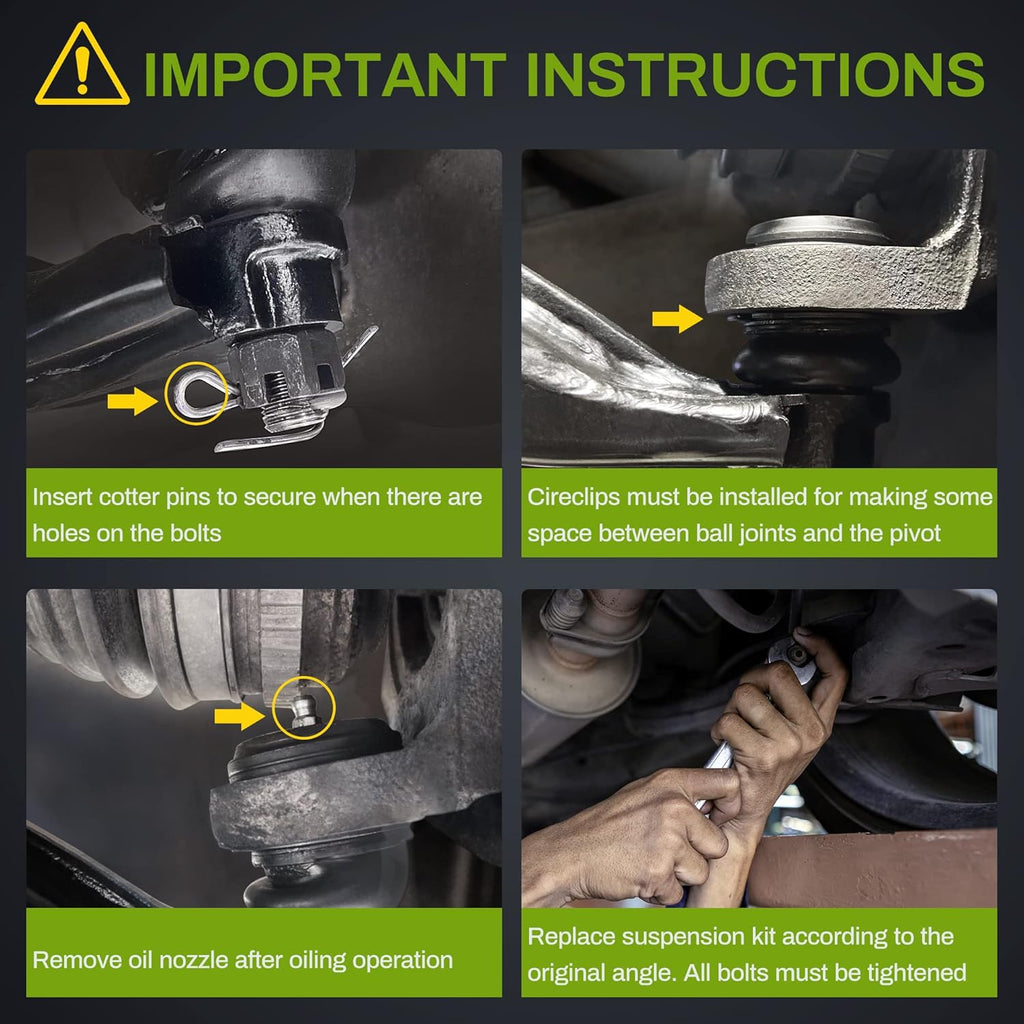 Front Control Arm Kit 14pcs Front Suspension Kit 4WD Only J960