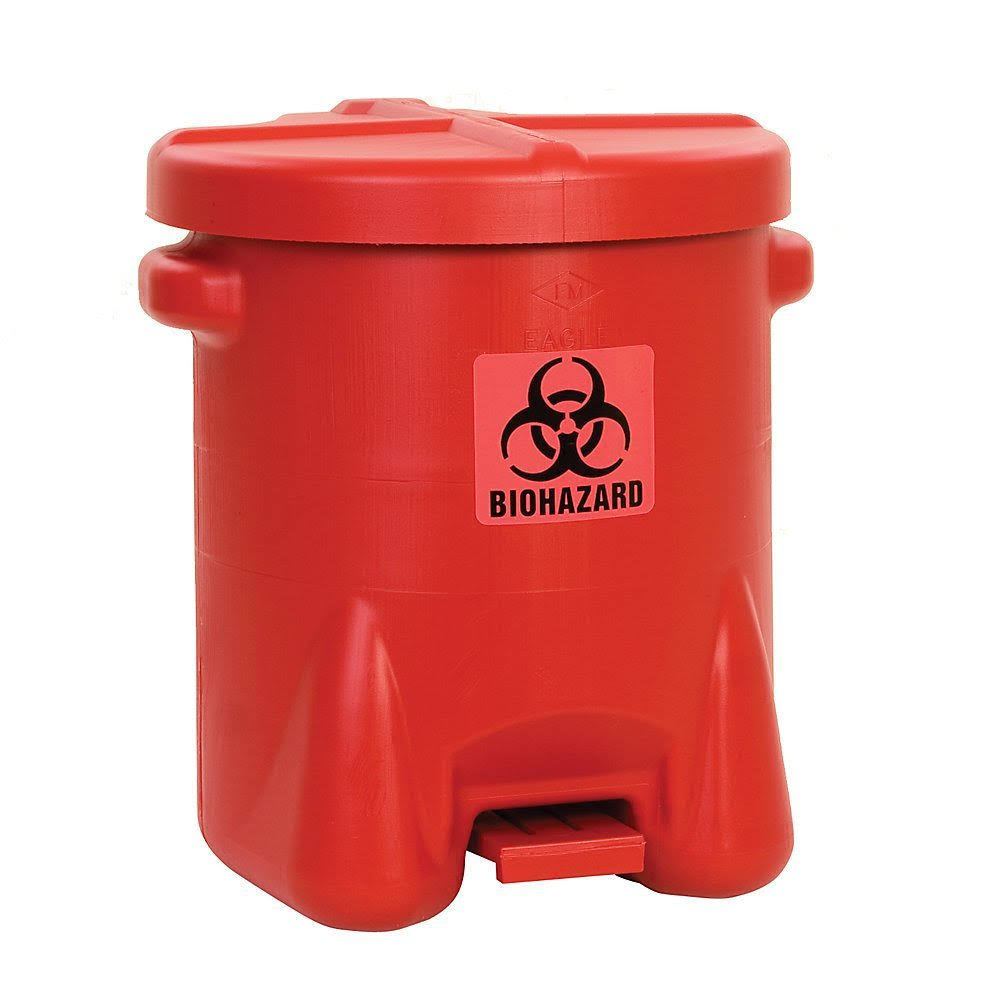 14 Gallon Red Biohazardous Waste Can W985