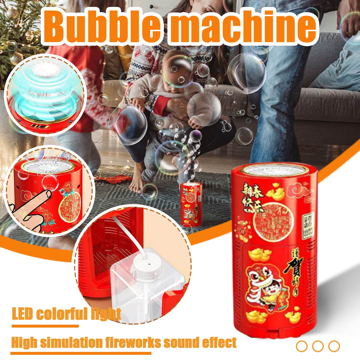 Automatic Electric Bubble Machine Bubble Toys 60ml K431086