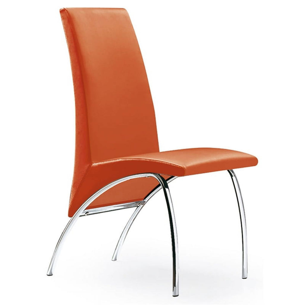 Faux Leather Dining Chair in Orange (Set of 2) Z539287