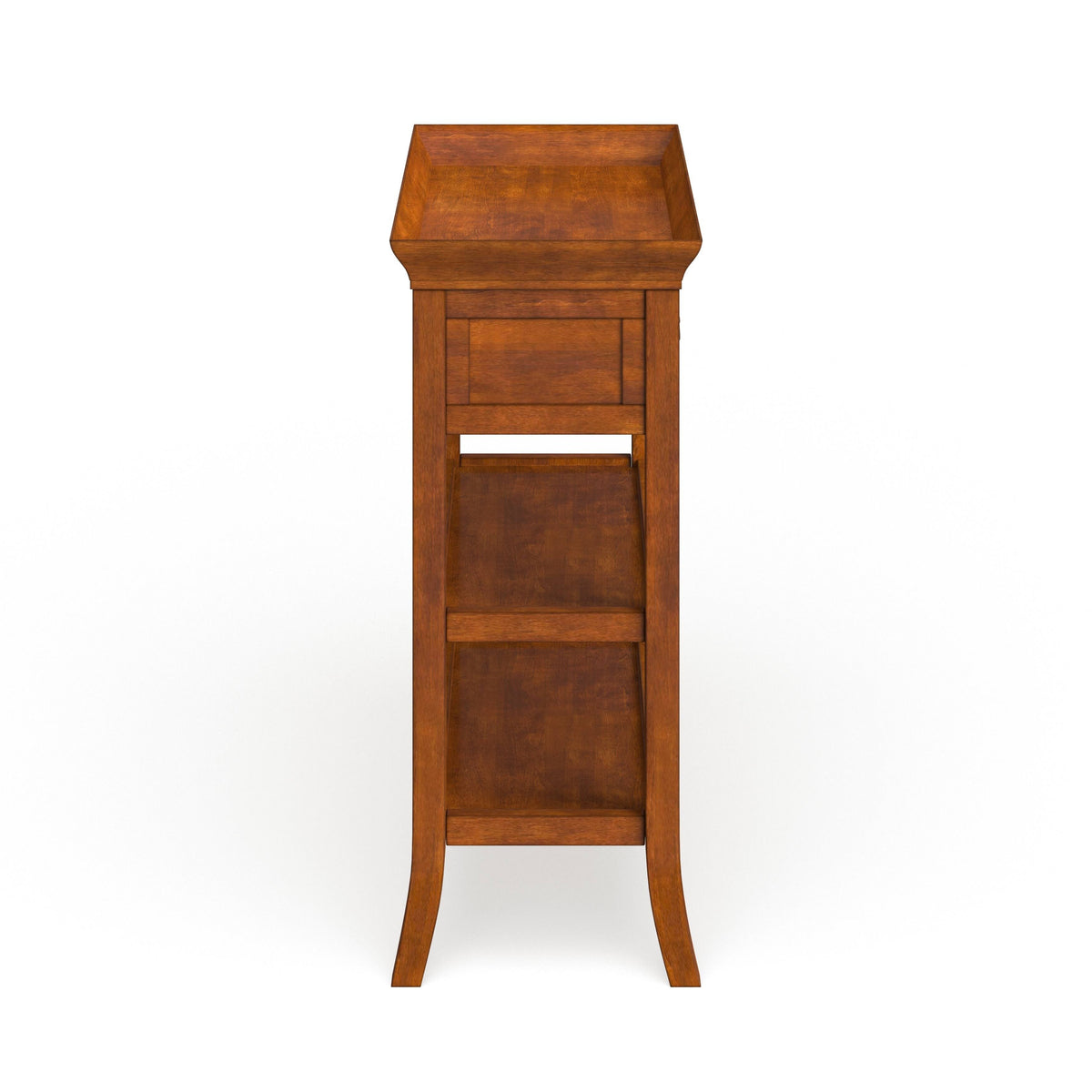 Oak Finish Wood 2-Drawer End Table O6862