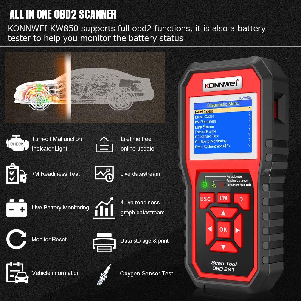 OBD2 Scanner Code Reader Diagnostic Scan Tool Pack of 2 T6328