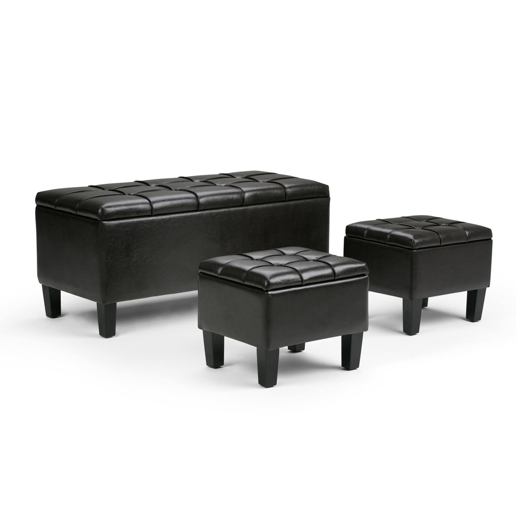 Natural Rectangle Storage Ottoman Z947