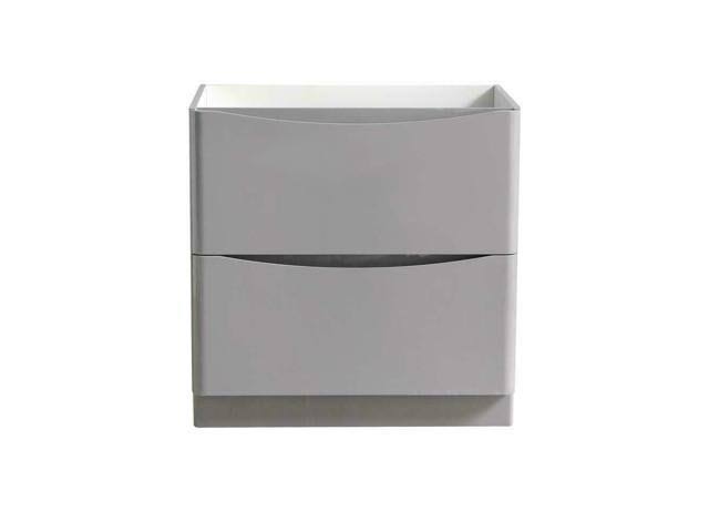 Glossy Gray Free Standing Bathroom Cabinet V59335