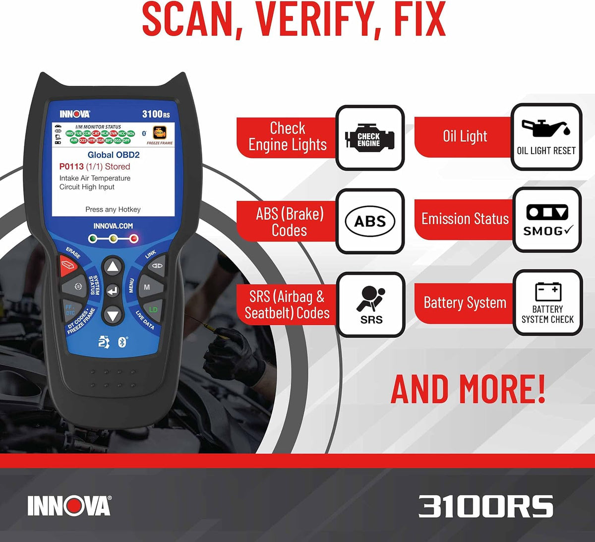 OBD2 Scanner with Live Data E255