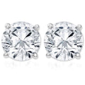 14K White Gold Diamond Stud Earrings D450