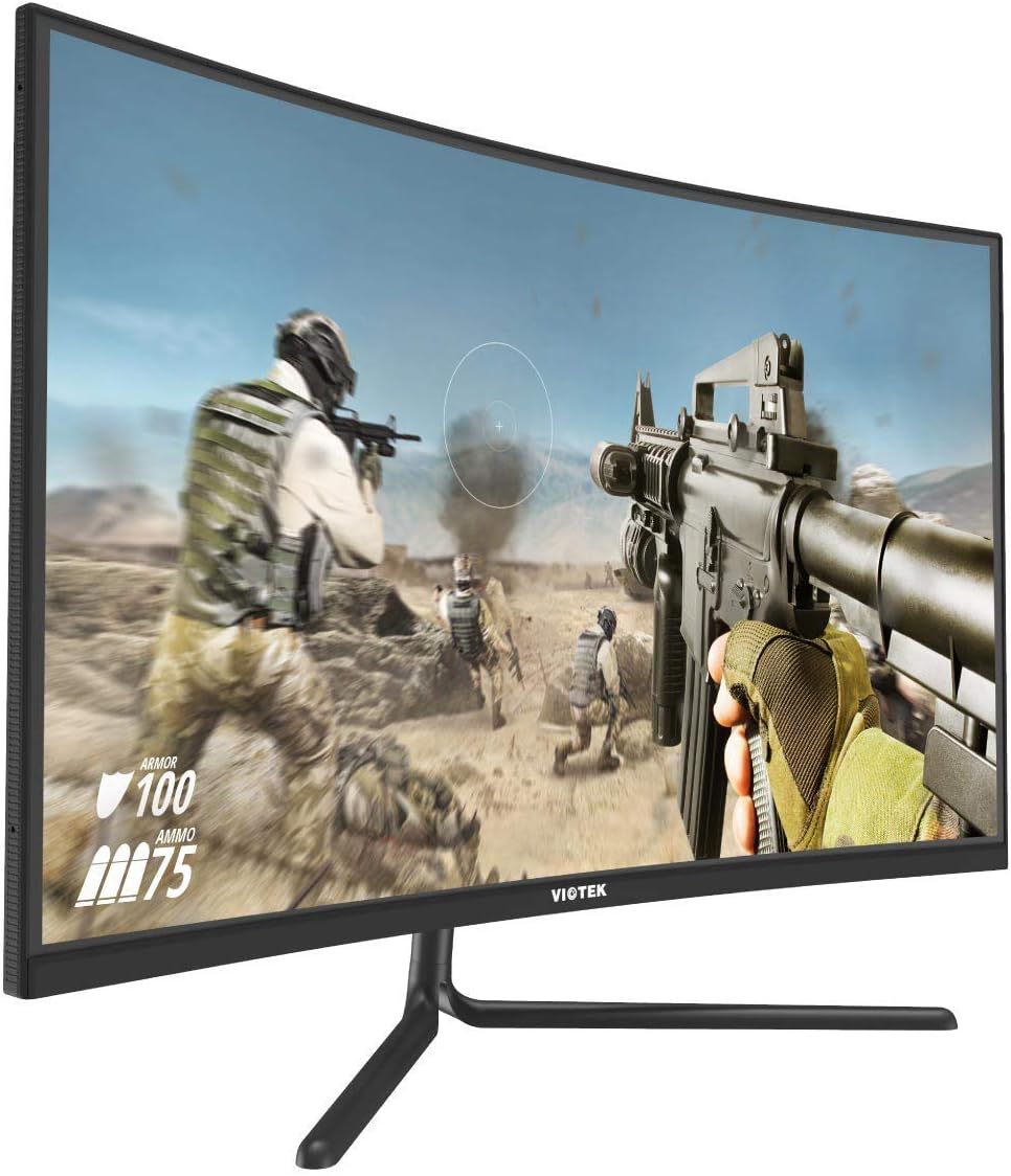 27-Inch Curved QHD Gaming Monitor, 144Hz 2560x1440p, 1ms, 1500R Curvature, G-Sync-Ready FreeSync, DP, 3X HDMI, 3.5mm, VESA P803837