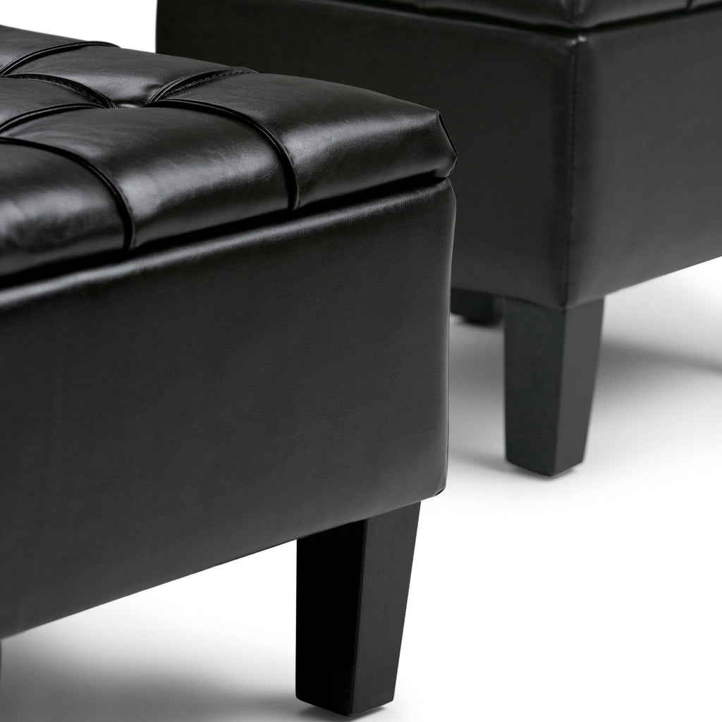 Natural Rectangle Storage Ottoman Z947