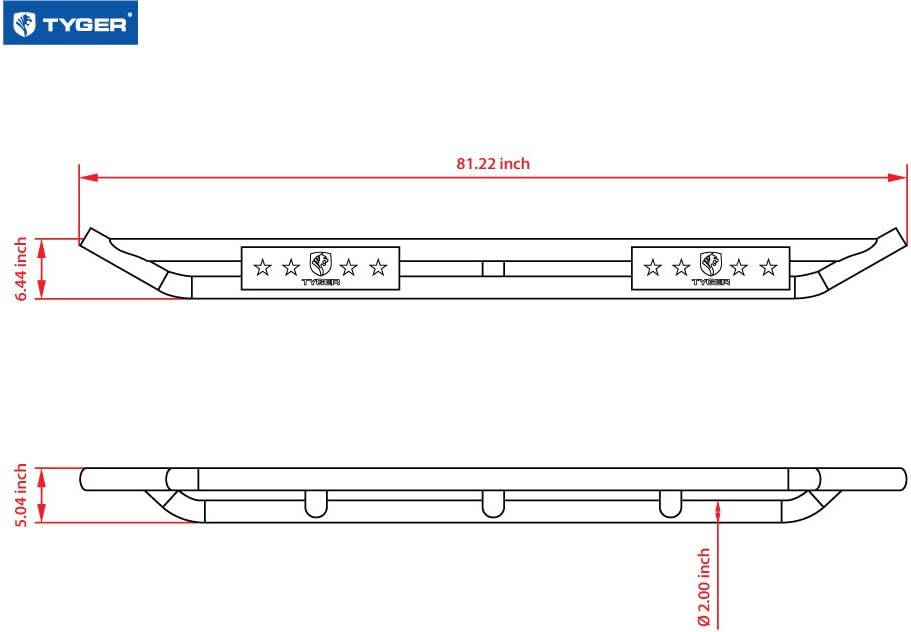 Textured Black Side Step Running Boards A883427