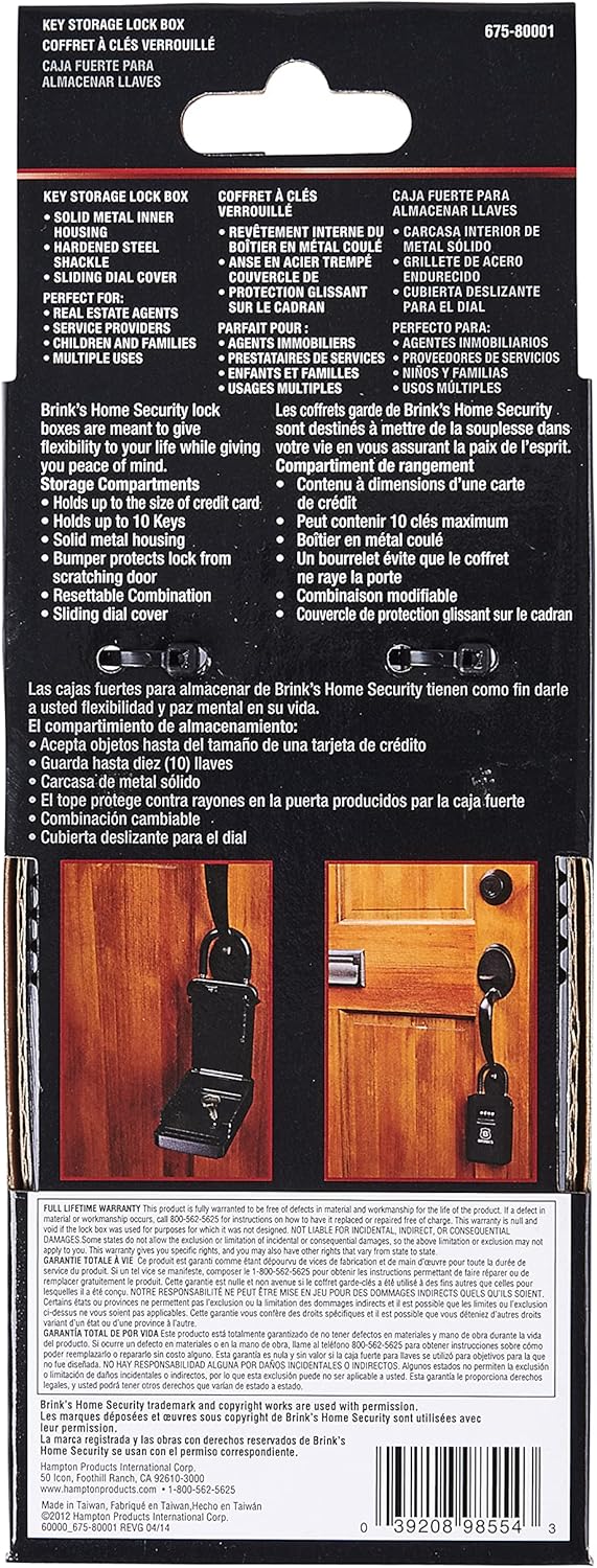 Combination Lock Box with Hardened Steel Shackle Pack of 2 V982