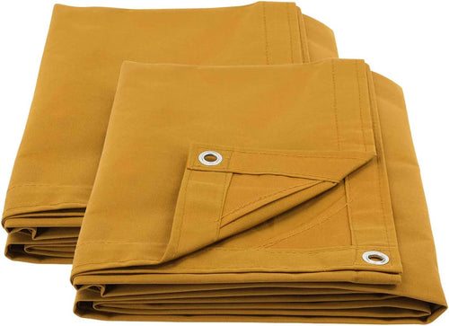 10' x 16' Tan Canvas Tarp 12oz Pack of 2 Z773961