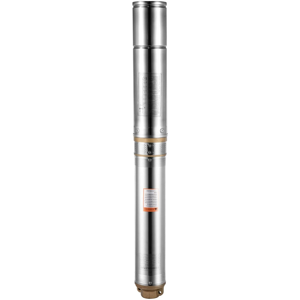 1 HP Submersible Well Pump 33GPM 207ft Head 9.8ft Cable Stainless Steel A7343