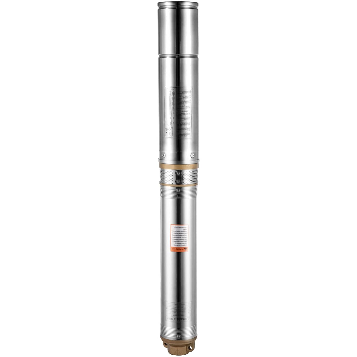 1 HP Submersible Well Pump 33GPM 207ft Head 9.8ft Cable Stainless Steel A7343