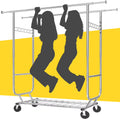Heavy Duty Garment Rack with Shelves on Wheels K6342