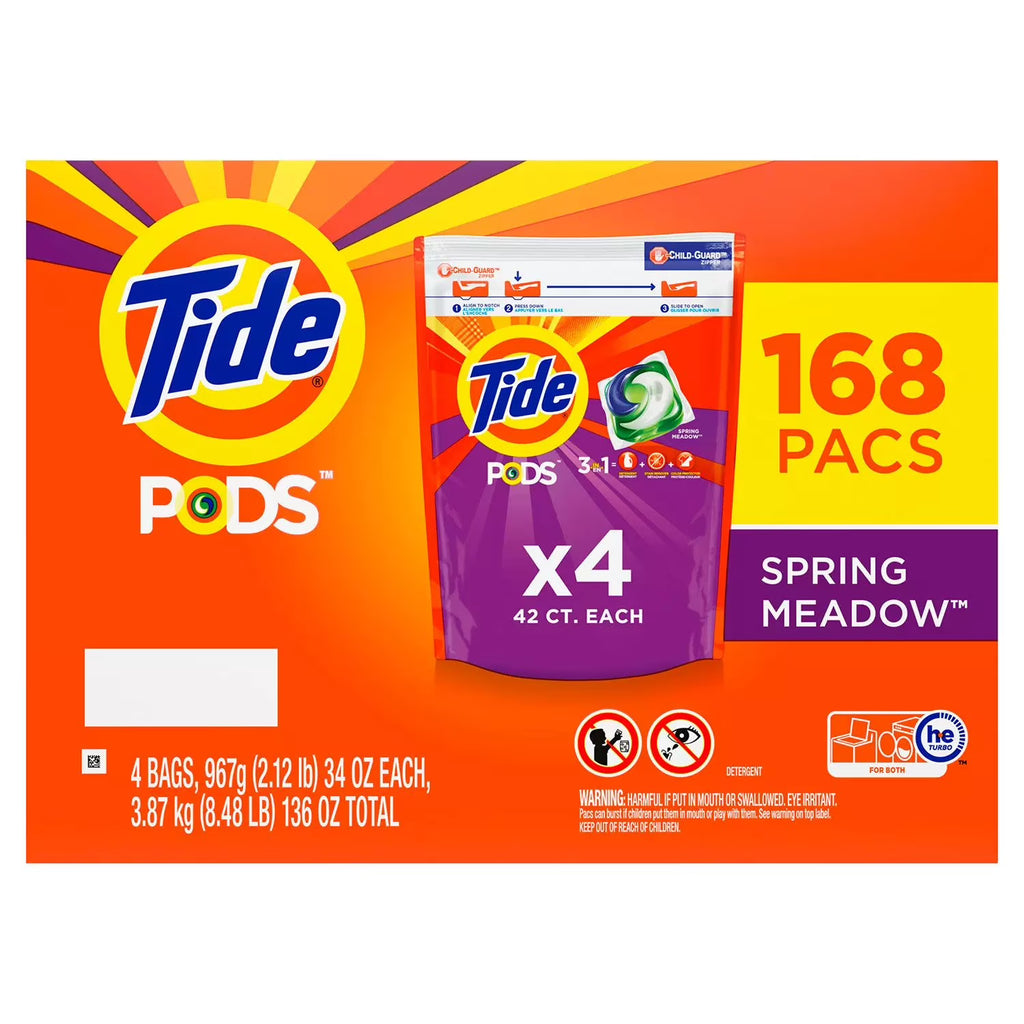 168 Count Laundry Detergent Pacs J962