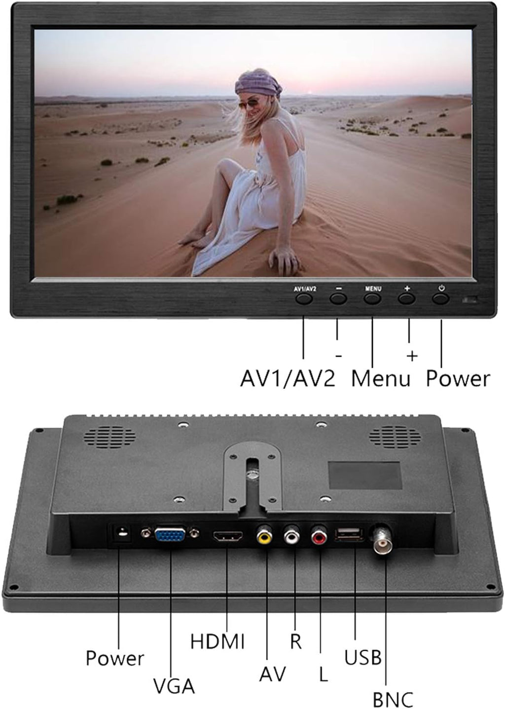 10.1 Inch LCD Security CCTV Monitor with HDMI Input Cable K64981