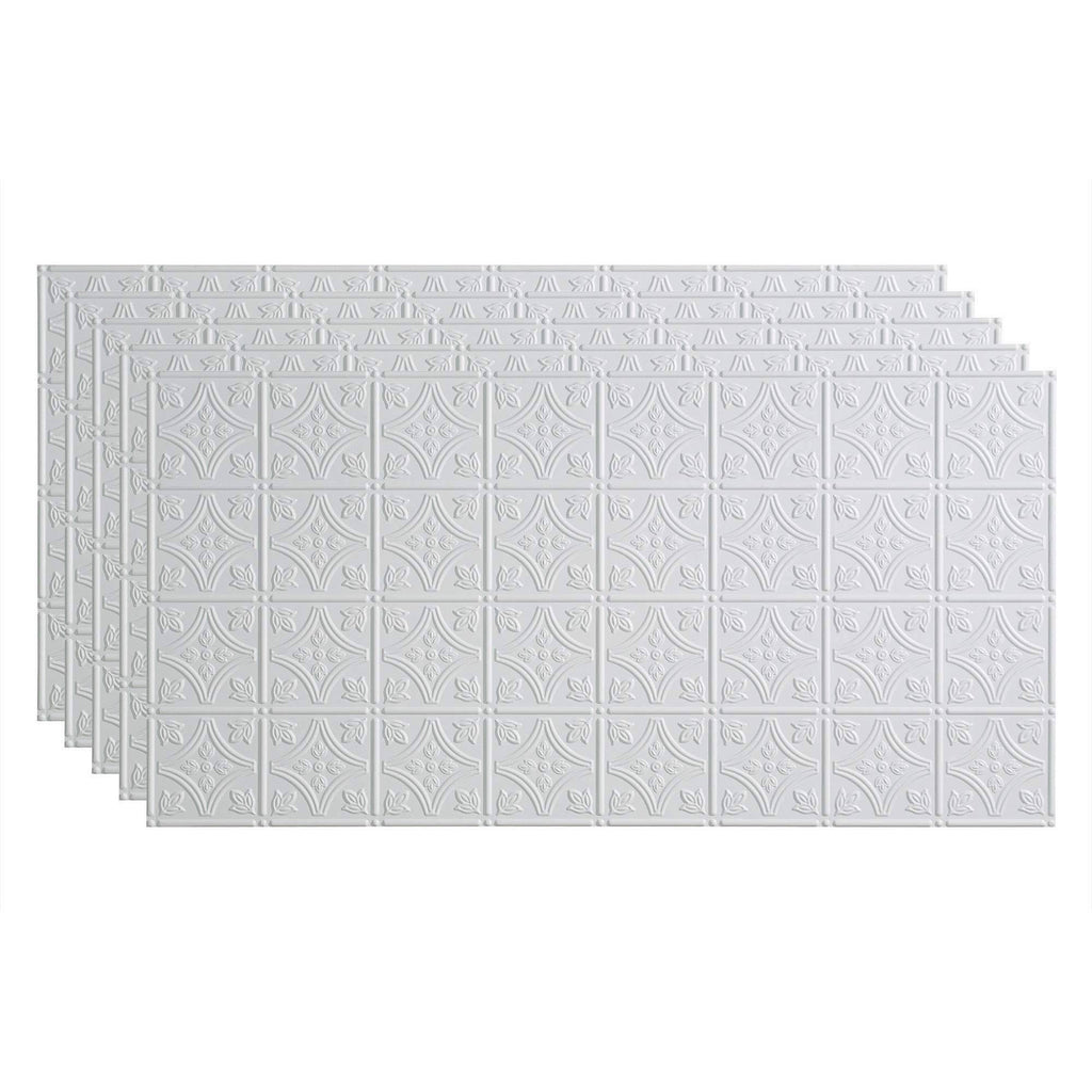 Matte White 5 Pack Glue Up Ceiling Tile M3115