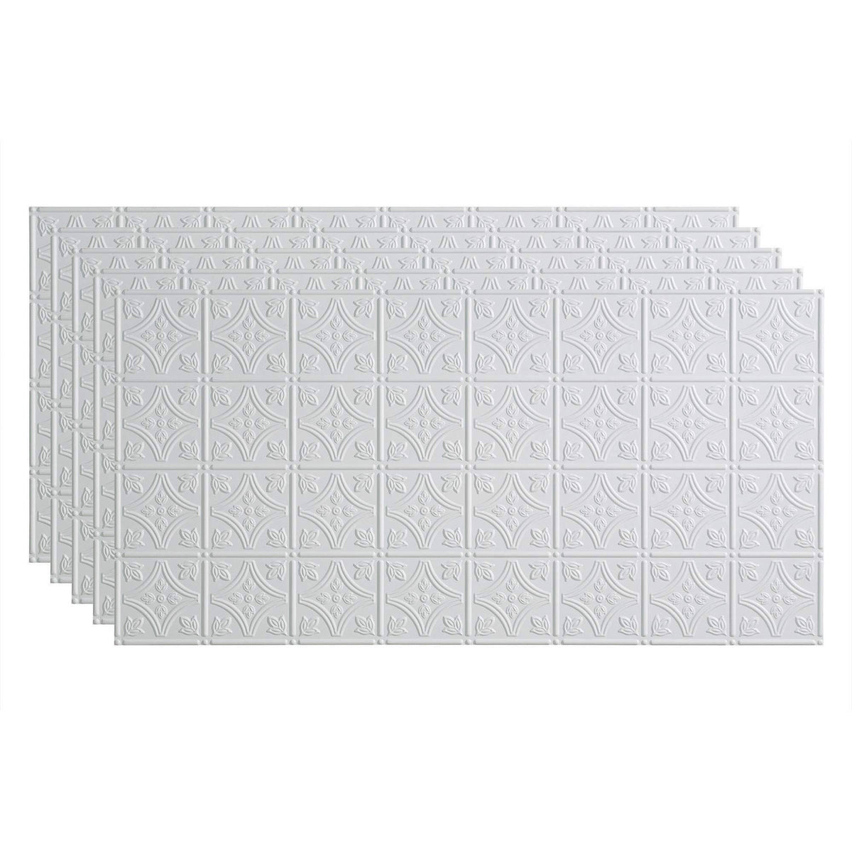 Matte White 5 Pack Glue Up Ceiling Tile M3115