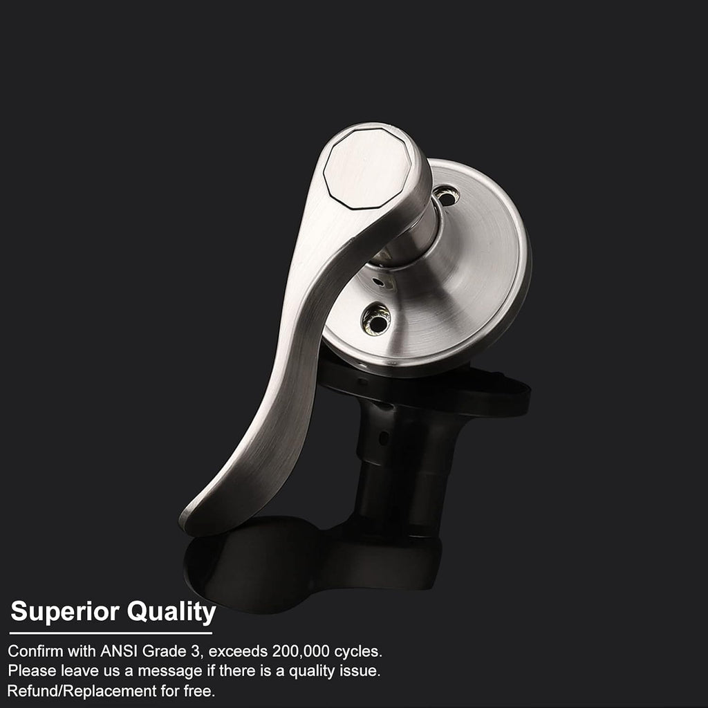 10 Pack Brushed Nickel Stainless Steel Non-Locking Levers T51993