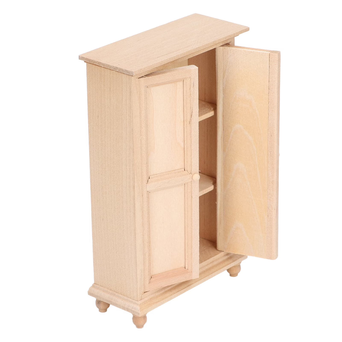 Wooden Vintage Miniature Wardrobe Dollhouse Cabinet T998