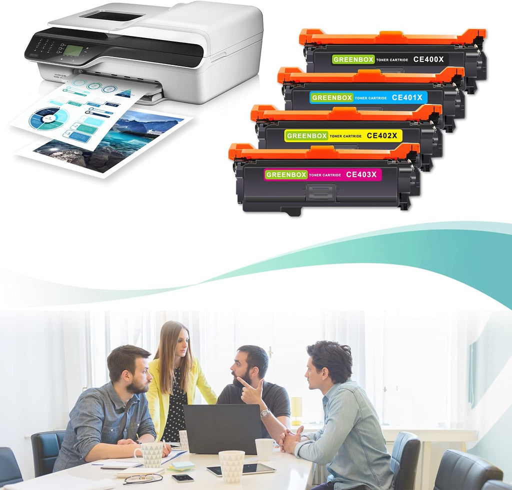Compatible Toner Cartridge for HP Enterprise Printer (1 Black 1 Cyan 1 Magenta 1 Yellow) Q708556