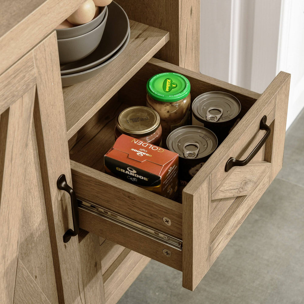 Farmhouse Sideboard Storage Cabinet with Drawers C4380
