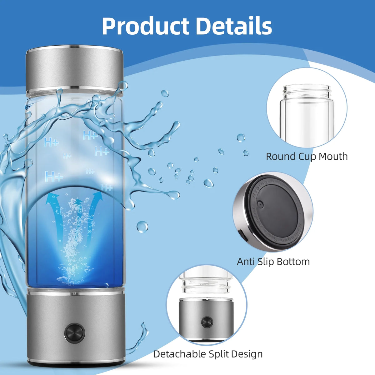Hydrogen Water Generator Bottle with SPE PEM Technology D3378