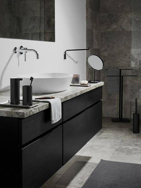 Black Titanium Coated Wall Mounted Towel Rail N4611