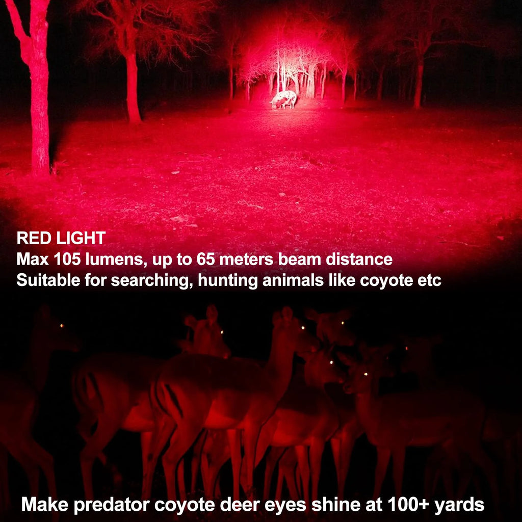 Zoomable Green Red UV Flashlight Black Light Tactical Torch T7254