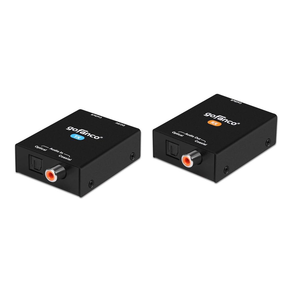 Coaxial Optical Toslink Digital Audio Extender Over CAT5e CAT6 Ethernet Balun Z9273