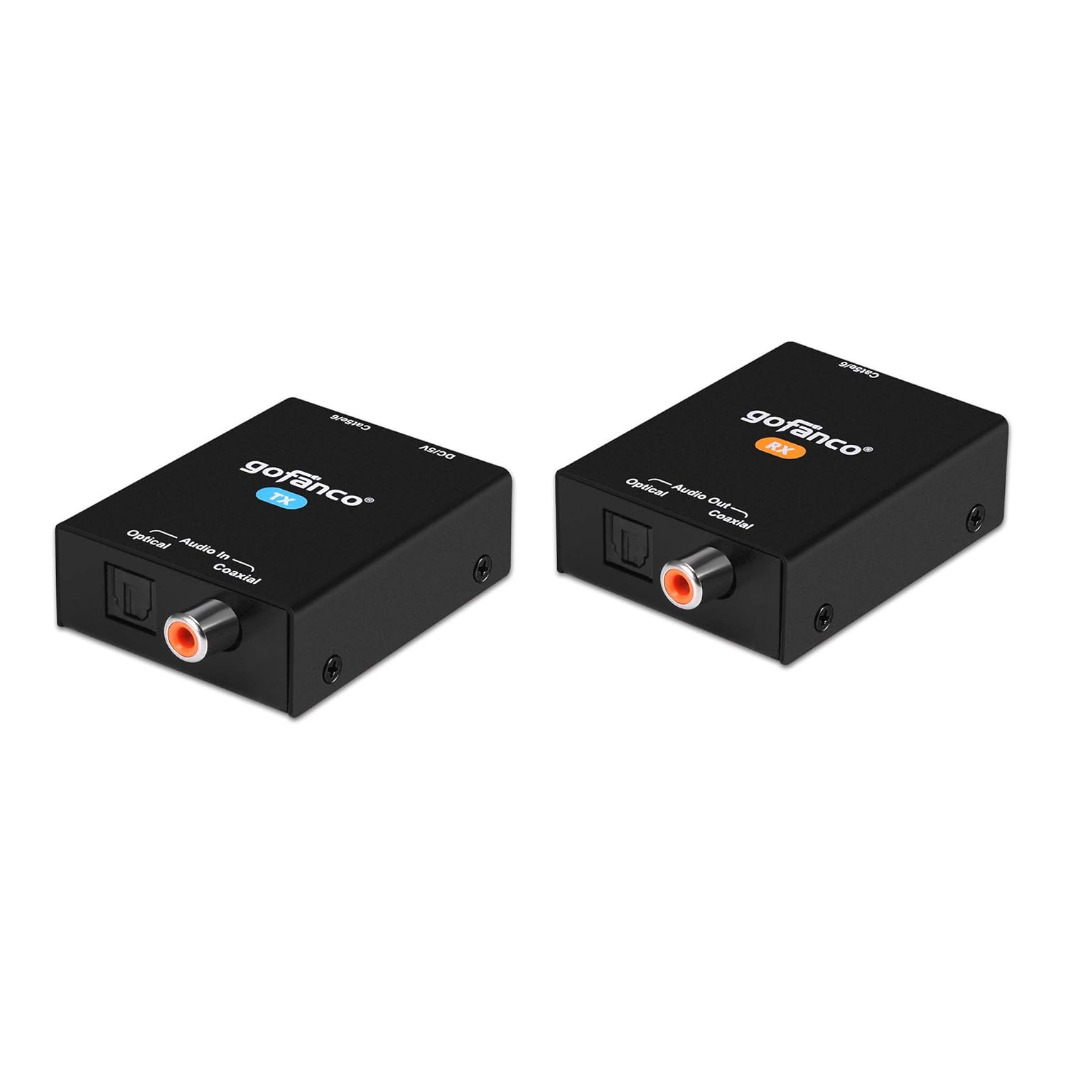 Coaxial Optical Toslink Digital Audio Extender Over CAT5e CAT6 Ethernet Balun Z9273