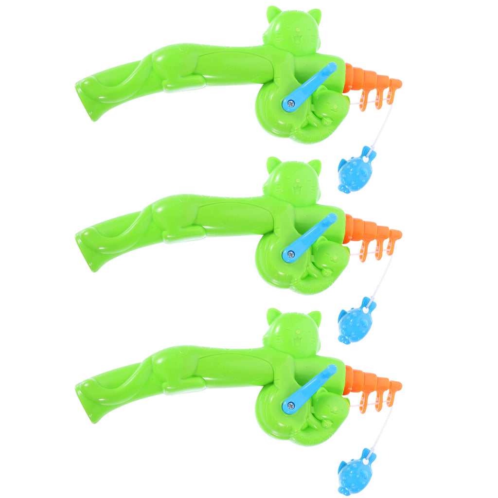 3Pcs Plastic Fishing Rods Kids Magnetic Fishing Pole Toys D16823