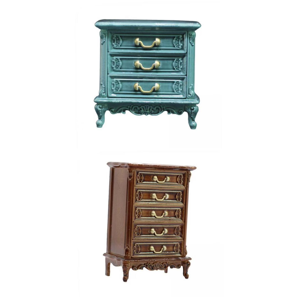 Dollhouse Miniature Wooden TV Cabinet V375472