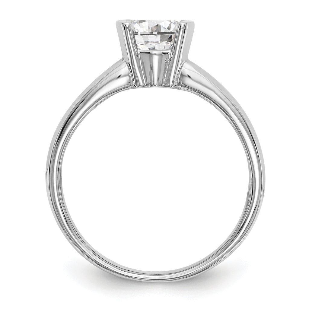 14K White Gold Round Bezel Solitaire Engagement Ring Y109951